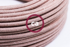 cavo-elettrico-rotondo-rivestito-in-cotone-zigzag-color-rosa-antico-e-lino