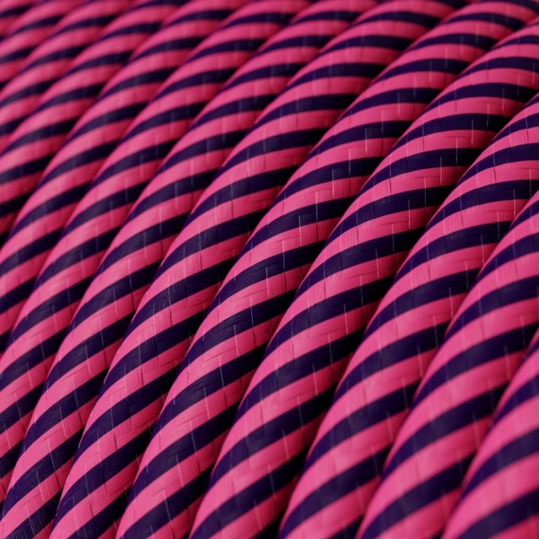 Vertigo HD pink&lila vékony csíkos textilkábel