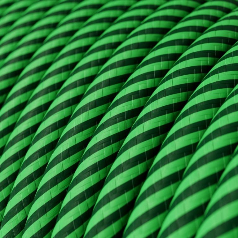Vertigo HD kivi&sötét zöld vékony csíkos textilkábel